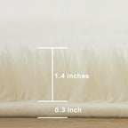 Andency Cream Area Rugs 9x12 for Living Room Home Decor, Large Shaggy Bedroom Carpet, Non-Slip Big Shag Indoor Thick Soft Fluffy Furry Fur Area Rugs for Kids Dorm Nursery Aesthetic