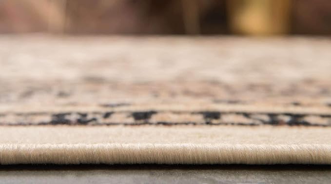 Unique Loom Sialk Hill Collection Area Rug - Washington (9' 10" x 13' 1" Rectangle Ivory/Black)