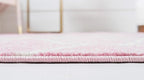 Rugs.com Lattice Frieze Collection Rug – 6' Square Light Pink Medium Rug Perfect for Living Rooms, Kitchens, Entryways