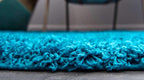 Unique Loom Solid Shag Collection Area Rug (6' 1" Round, Turquoise)