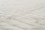 Revival Rugs Shell 7'10"x10' Washable Area Rug for Living Room Bedroom - 100% Recycled Oeko-TEX Certified, Medium Pile, Beige, Cream