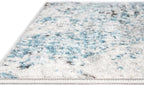Rugs.com Leipzig Collection Rug – 5 Ft Square Blue Low-Pile Rug Perfect for Living Rooms, Kitchens, Entryways