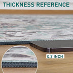 Large Area Rugs 6x9 , Washable Vintage Rugs -Low Pile, Soft Plush Rugs for Bedroom, Kitchen, Dining Room, Stain Resistance, Non Shedding & Kid & Pet Friendly, Green