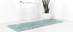 Unique Loom Davos Shag Collection Area Rug - Solid (2' 2" x 6' 7" Runner, Aqua)