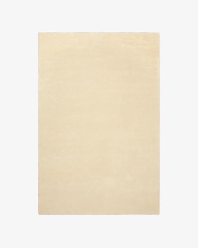 Hand-Tufted Wool Rectangle Area Rug – Soft Premium Wool Carpet for Living Room, Bedroom & Home Décor – 3X5 ft| Butter – Durable, Non-Slip Backing, Handcrafted Rug