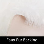 Latepis White Faux Fur Rug 8x10, Faux Fur Sheepskin Rug for Living Room, Fluffy Washable Fuzzy Rugs Carpet for Bedroom, Luxury Room Decor, Rectangle