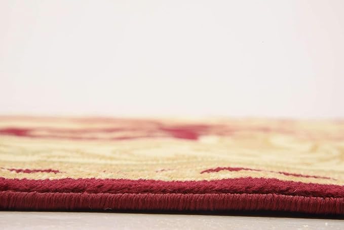 Unique Loom Versailles Collection Area Rug - Henry (6' 1" Square Red/Brown)