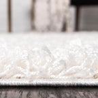 Unique Loom Solid Shag Collection Area Rug (8' Octagon, Snow White)
