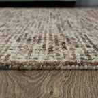 Rugsotic Carpets Hand Tufted Wool ECO-Friendly Area Rugs - 5'x8', Rectangle Shape, Beige & Brown, Solid Plain Design, High Pile Thick Handmade Area Rugs for Living Room, Bed Room (KWC111)