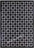 Modern Design Premium Cowhide Leather Carpet with Chevron Pattern, Area Rug (Black/Grey/White, 6x9)