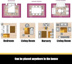 Cartoon Animal Pattern Area Rug Cute Cat Luxury Floral Decor for Carpet Farmhouse Bedroom Living Room Rugs Bathroom Kitchen Runner Mat Indoor Outdoor Non Slip Doormat 5.2' X 7.5'