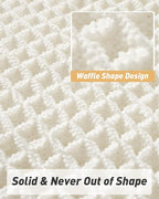 AMOAMI Waffle Runner Rug Super Absorbent Non Slip Bath Mats for Bathroom Floor, Machine Washable Boho Bathroom Runner Rug with Tassels, Ideal for Hallway Bedroom Laundry Room, 2'x 4'