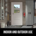 GORILLA GRIP 100% Waterproof All-Season WeatherMax Doormat 35x23, US Designed Natural Rubber, Stain and Fade Resistant, Low Profile Indoor Outdoor Door Mats, Easy Clean Patio Mat, Stone Paws