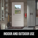 GORILLA GRIP 100% Waterproof All-Season WeatherMax Doormat 35x23, US Designed Natural Rubber, Stain and Fade Resistant, Low Profile Indoor Outdoor Door Mats, Easy Clean Patio Mat, Espresso Home Paw