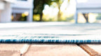 Unique Loom Outdoor Striped Collection Area Rug - Striped (5' 1" x 8' Rectangle, Light Aqua/Ivory)