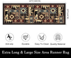 Rustic Cabin Wildlife Long Runner Rug 2x6 Throw Rug,Buffalo Plaid Bear Moose Deer Country,Vintage Area Rug Washable Hallway Rugs Non-Slip Floor Carpet Runner for Bedroom Laundry Room Entrance Door Mat