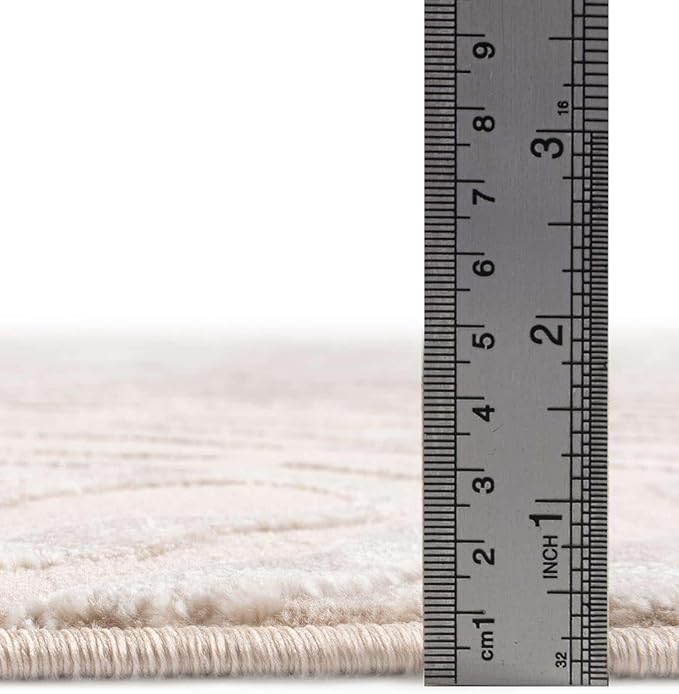 Unique Loom Finsbury Collection Area Rug - Meghan (7' 10" Octagon, Ivory Beige)
