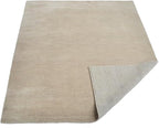 Rugsotic Carpets Hand Knotted Gabbeh Wool 6'x9' Area Rug Solid Beige L00111