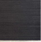 Rugsotic Carpets Hand Woven Flat Weave Kilim Wool ECO-Friendly Area Rugs - 2'6''x10', Runner Shape, Charcoal Color, Solid Plain Design, Low Pile Handmade Rugs for Living Room, Bed Room (D00111)