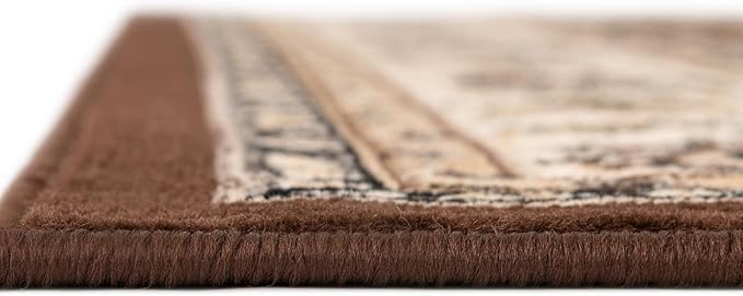 Unique Loom Sialk Hill Collection Area Rug - Washington (7' 10" Square Brown/Black)