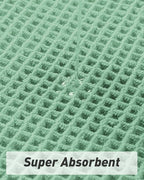 AMOAMI Upgraded Waffle Runner Rug Super Absorbent Non Slip Bath Mats for Bathroom Machine Washable Bathroom Runner Rug with Tassels, Ideal for Hallway Bedroom Laundry Room, 17" x 48", Sage