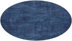 Hand Knotted Loom Wool ECO-Friendly Area Rugs - 8'x8', Round, Blue Color, Solid Plain Design, High Pile Thick Handmade Anti Skid Area Rugs for Living Room, Bed Room (L00111)