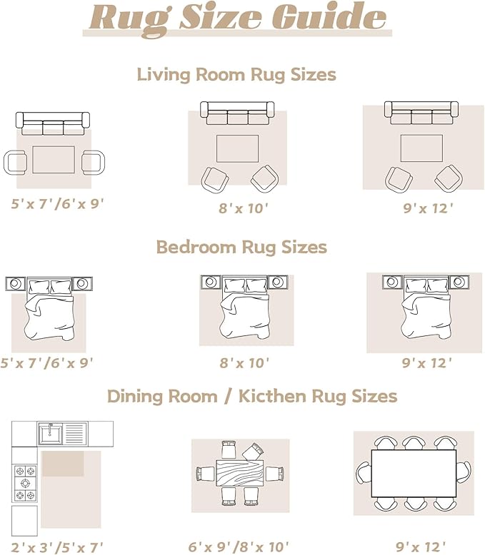 Area Rug 10x12 Washable Rug, Vintage Boho Medallion Rugs Non-Slip Soft Low Pile Large Distressed Rug Indoor Retro Carpet for Living Room Bedroom Dining Room Home Office (Beige, 10'x12')