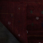Rugsotic Carpets Hand Knotted Gabbeh Wool 6'x9' Area Rug Solid Blue L00111