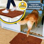 Muddy Mat® | Super Absorbent Door Mat Indoor, Microfiber Quick Dry Chenille Entryway Rug, Non-Slip Front Door Mat, Indoor Mats for Entryway, Machine Washable Pet Rug, Orange XXL 60"X48"