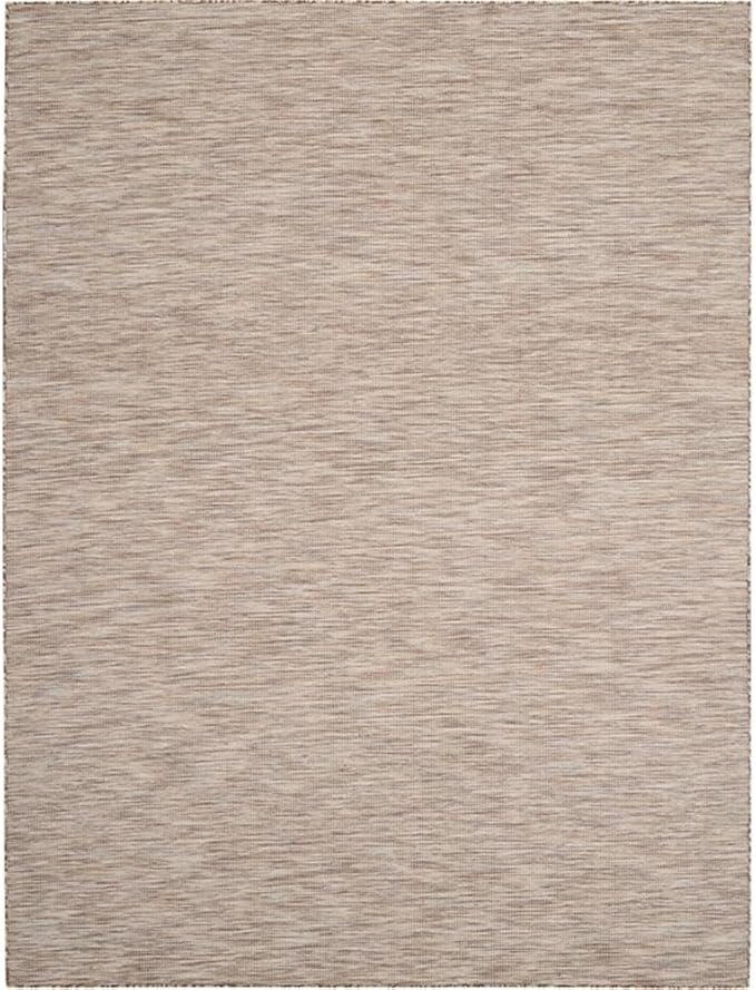 Pemberly Row 6' x 9' Beige Fabric Modern Indoor/Outdoor Area Rug