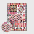 Vintage Boho Area Rugs Multicolor Ethnic Style Geometric Splicing Carpets Bedroom Living Room Kitchen Floor Mats Indoor Outdoor Non-Shedding Runner Rug Home Décor Carpet 1.6' X 2.6'