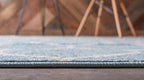 Rugs.com Lattice Frieze Collection Rug – 2' x 8' 8 Runner Light Blue Medium Rug Perfect for Living Rooms, Large Dining Rooms, Open Floorplans