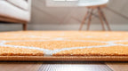 Rugs.com Lattice Frieze Collection Rug – 2' x 6' Runner Orange Medium Rug Perfect for Living Rooms, Large Dining Rooms, Open Floorplans