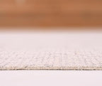 Hand-Tufted 100% Wool Pile Area Rug – Geometric Textured Grid Check Pattern – Thick and Durable Floor Carpet for Bedroom, Living Room, Kids Room, and Dining Area (Ivory Grey, 9' x 13')