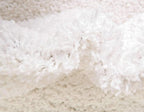 Unique Loom Davos Shag Collection Area Rug - Solid (6' 1" Round, White/ Ivory)