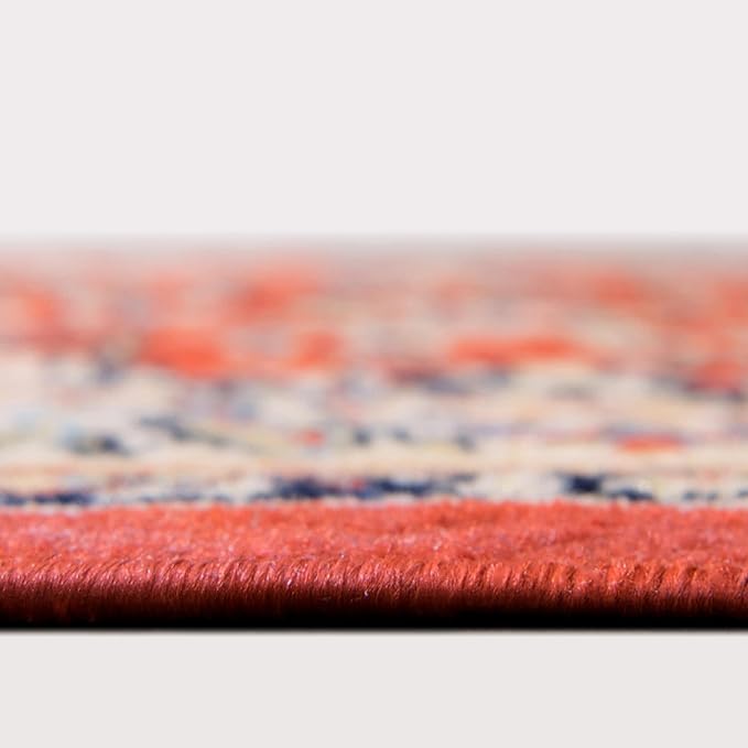 Rugs.com Yasmin Collection Rug – 5' x 8' Terracotta Medium Rug Perfect for Bedrooms, Dining Rooms, Living Rooms