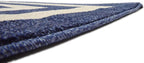Unique Loom Athens Collection Classic Geometric Modern Border Design Area Rug (7' 0 x 10' 0 Rectangular, Navy Blue/ Beige)
