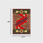 Vintage Boho Area Rugs Multicolor Ethnic Style Geometric Splicing Carpets Bedroom Living Room Kitchen Floor Mats Indoor Outdoor Non-Shedding Runner Rug Home Décor Carpet 4' X 9'