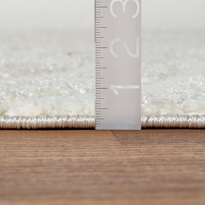 LUXE WEAVERS Geometric Swirl Cream 8x10 Area Rug High Low Modern Carpet