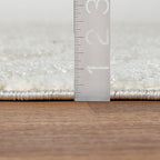LUXE WEAVERS Geometric Swirl Cream 9x12 Area Rug High Low Modern Carpet