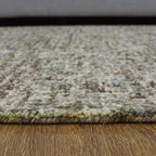 Hand Tufted Wool ECO-Friendly Area Rugs - 5'x8', Rectangle Shape, Dark Brown & Beige, Solid Plain Design, High Pile Handmade Area Rugs for Living Room, Bed Room (KWC111)