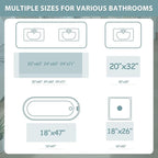Uphome Bathroom Rugs Runner, Distressed Farmhouse Boho Sage Green Bath Mat, Non Slip Washable Long Bath Rugs, Vintage Traditonal Soft Velvet Bathroom Runner for Bathtub Sink Shower, 18x47 inch