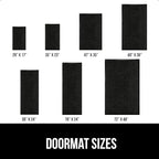 GORILLA GRIP Waterproof Traffic Guard Door Mat, 59x24, Heavy Duty Entryway Mats, Strong Rubber Back Commercial Utility Rugs for Office Hallway, Garage Floor and Home, Low Profile Carpet Runner, Black