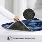 Stars and Clouds Bath Rugs for Bathroom Durable Flannel Bath Rug Clearance Mats for Forlaundry Room and Kitchen Decor Carpt Washable 20 X 32 Inch Mat