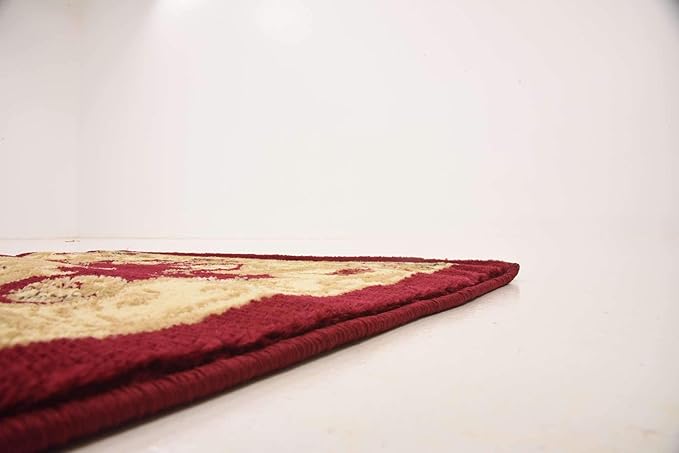 Unique Loom Versailles Collection Traditional Classic Floral Motif Area Rug (2' 2 x 3' 0 Rectangular, Burgundy/ Ivory)