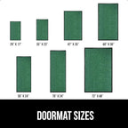 GORILLA GRIP Waterproof Traffic Guard Door Mat, 2 Pack Heavy Duty Entryway Mats, Strong Rubber Back Commercial Utility Rugs for Office Hallway, Garage Floor and Home, Low Profile Carpet, 35x23, Green