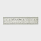 EVERGRACE Hallyway Area Runner Rugs 2x10, Boho Floral Faux Wool Indoor Outdoor Rugs, Washable Rugs for Bedroom Dining Room Living Room Kitchen, Low Pile Floor Mat Carpet for Home Decor, Cool Gray