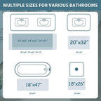 Uphome Bathroom Runner Rug, Distressed Tribal Farmhouse Light Blue Bathroom Mat, Long Bathroom Rugs Non Slip Washable, Oriental Retro Boho Bath Mat Runner for Bathtub Sink Hallway, 24x59 inch