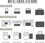 Area Rug 9x12 Beige Washable Living Room Carpet Non Slip Vintage Medallion Indoor Bedroom Carpet Low Pile Soft Retro Distressed Large Rug Home Office Dining Room Playroom