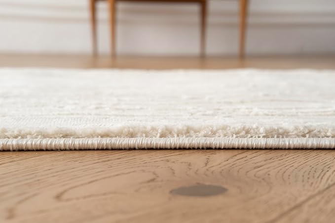 Revival Rugs Ebb 2'7"x9' Machine Washable Runner Rug for Hallway Entryway - 100% Recycled Oeko-TEX Certified, Medium Pile, Beige, Cream